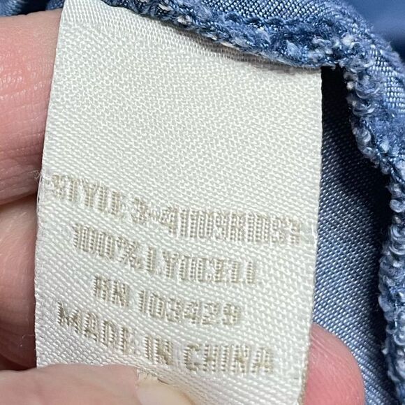 Khakis & Co. Denim Asymmetrical Long Sleeve Tunic 3X - Picture 4 of 5